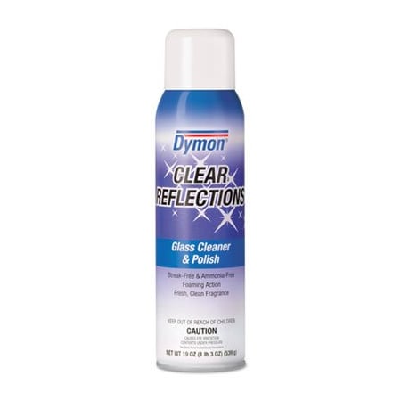 Dymon Dymon, Clear Reflections Mirror & Glass Cleaner, 20 Oz, Aerosol, 12PK 38520